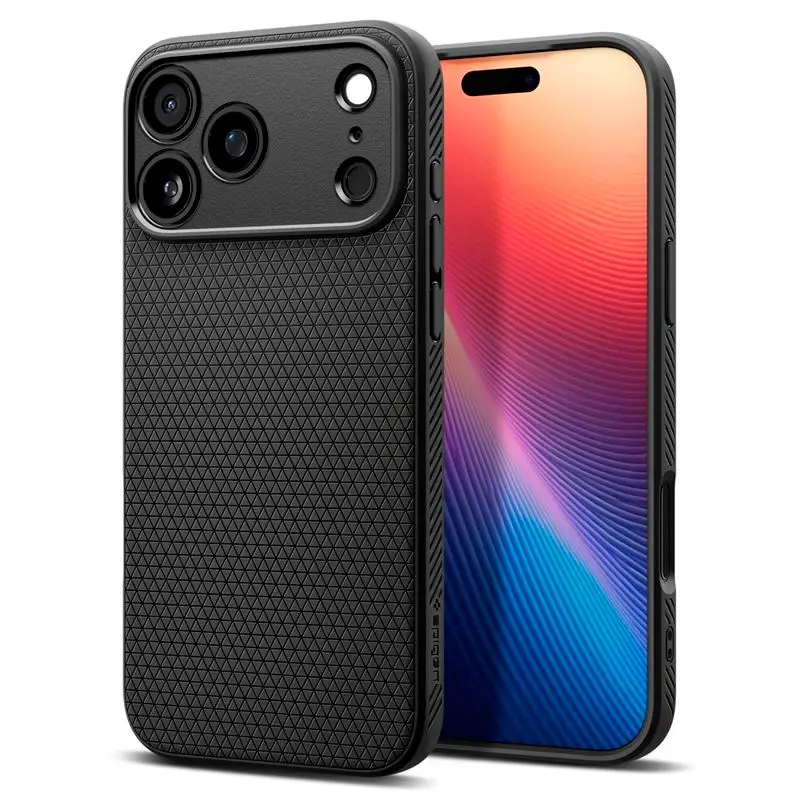 Spigen - iPhone 17 Pro - Liquid Air Cover - Sort