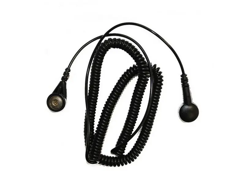 Spiralledning 3 mtr. Standard 4mm og 10mm hun trykknap