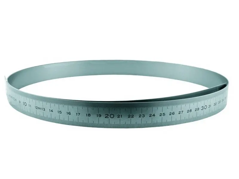 Stållineal  300x13x0,5 mm  FLEX type, V-H graduering