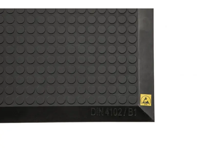 Standmåtte ESD m. flade bobler 96x480 cm skrå kanter