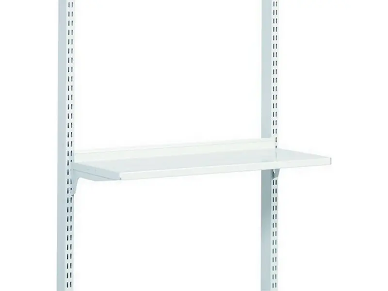Steel shelf, M500x400, bracket light grey