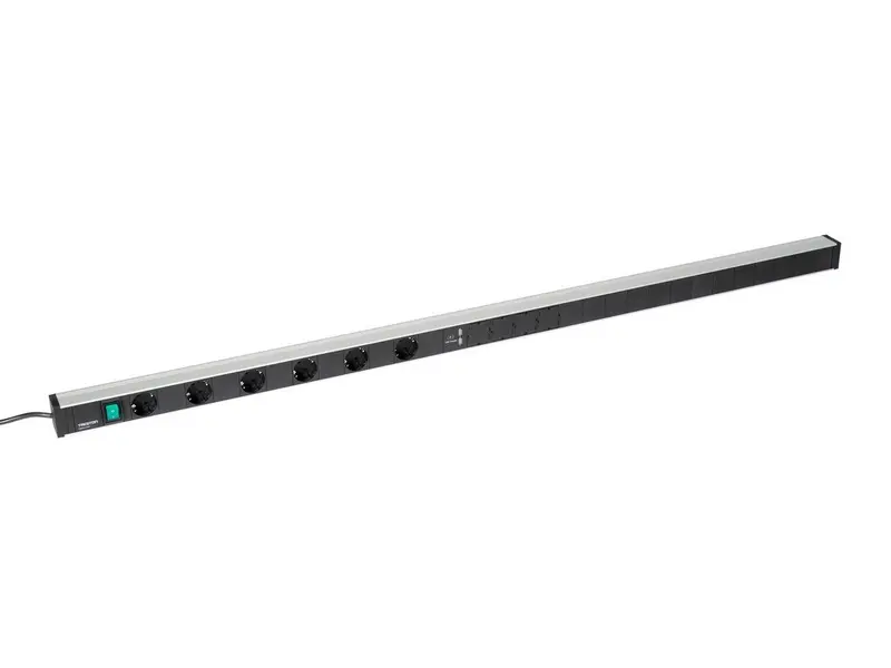Strømskinne 1400mm 6 sockets + switch + 2xUSB