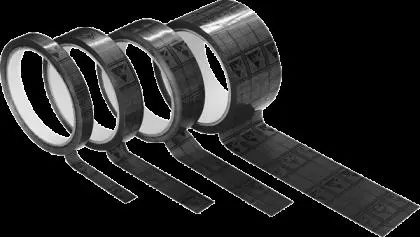 Tape ESD brun 19mmx36m m/ESD-logo