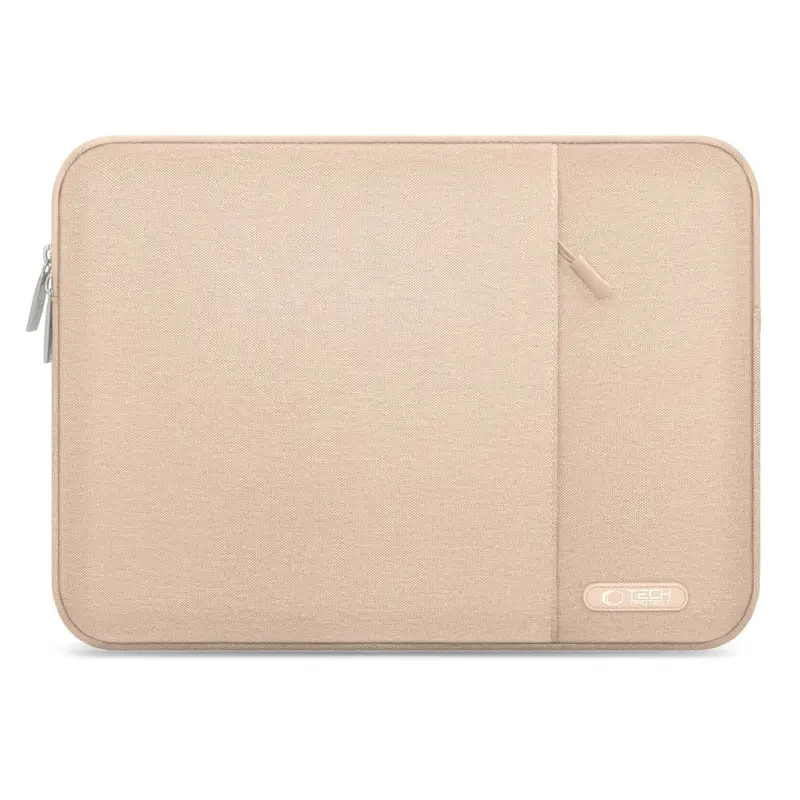Tech-Protect Sleevy - MacBook/Laptop 13-14" Sleeve m. Lomme - Beige