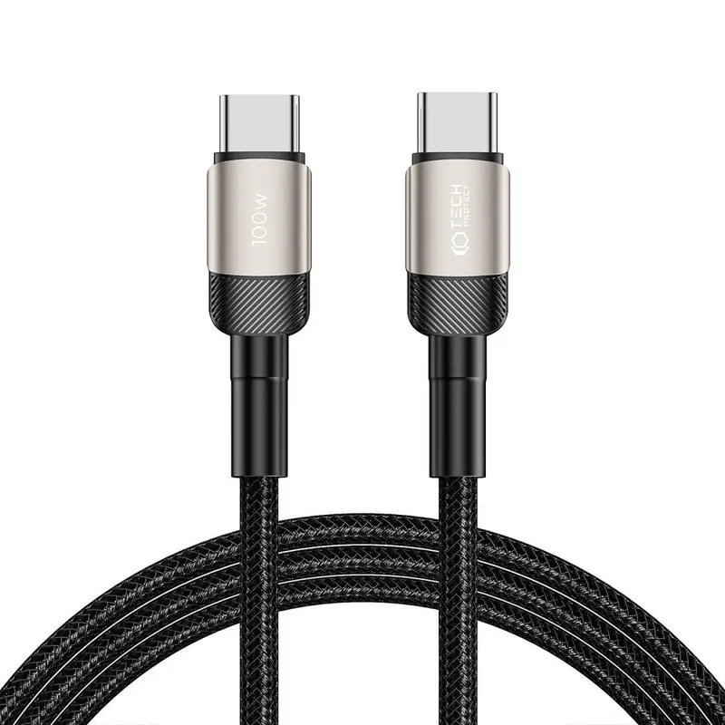 Tech-Protect Ultraboost Evo USB-C til USB-C Kabel 100W/5A - 2m - Titanium