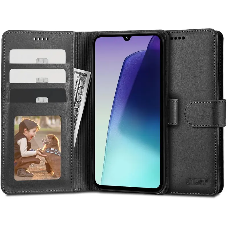 Tech-Protect Xiaomi Redmi 14C Flip Wallet m. Pung - Sort
