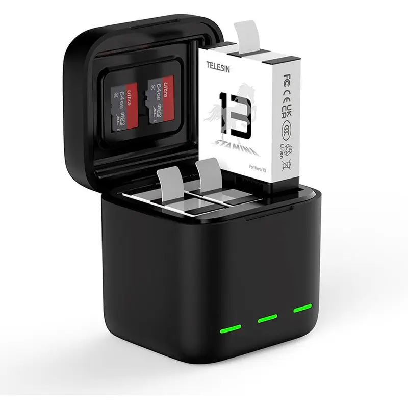 TELESIN - Batteri Opladningscase - GoPro Hero 13 - Sort