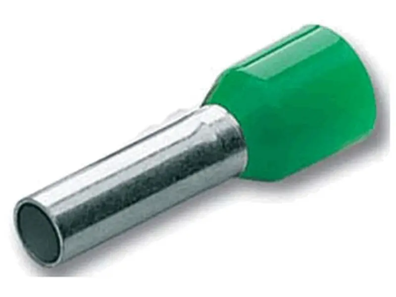 Terminalrør isoleret 6mm² - L12mm grøn