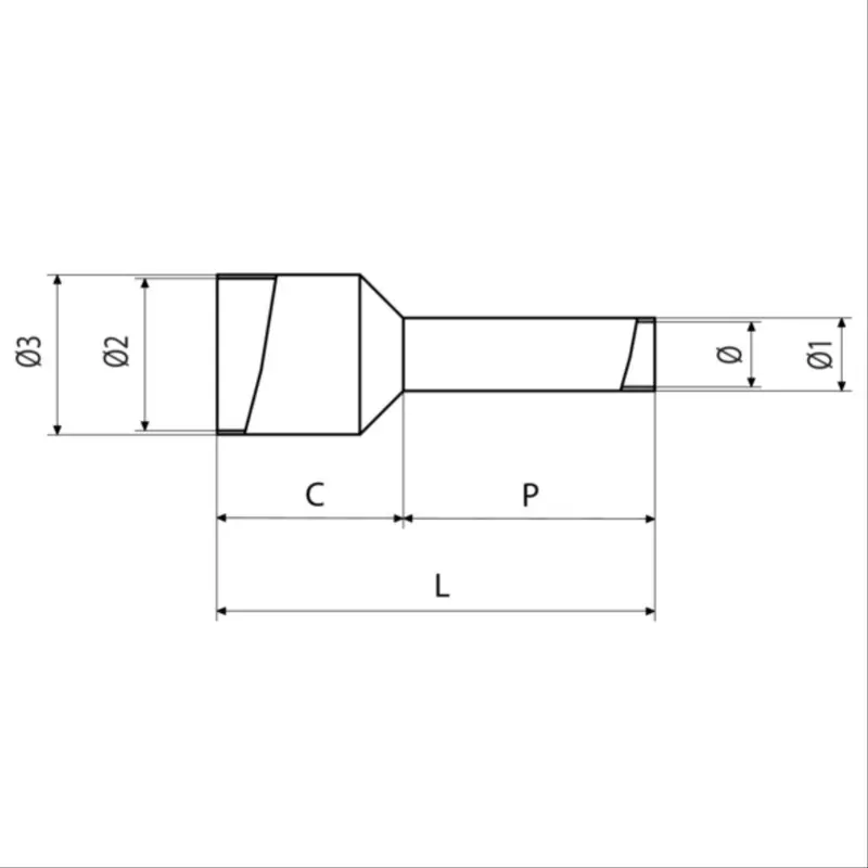 Terminalrør isoleret 6mm² - L12mm gul