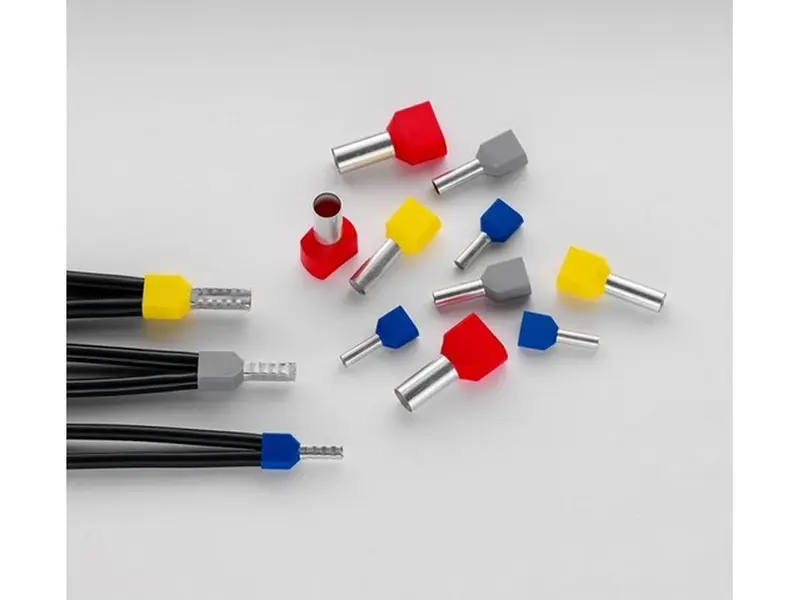 Terminalrør TWIN lyseblå 2 x 0,75mm2