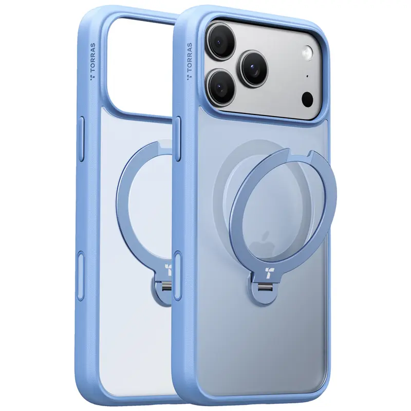 TORRAS Ostand Q3 Spin iPhone 17 Pro/18 Pro Cover, Blå