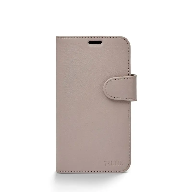 Trunk iPhone 12 Mini Ægte Læder Cover - 2-i-1 Design - Lyserød