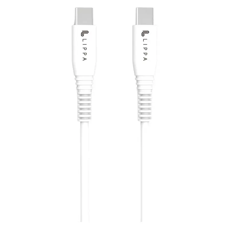 USB-C til USB-C kabel 1m, Hvid