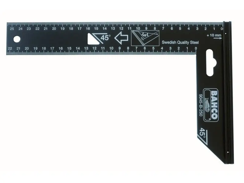 Vinkel 250mm opmærkning af 90° + 45°