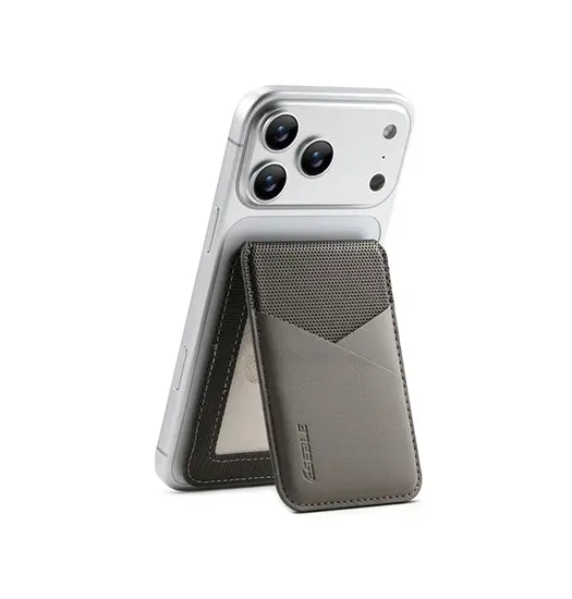 <X>ESEBLE™ - RFID Læder Kortholder til iPhone - M. MagSafe - Mørkegrå