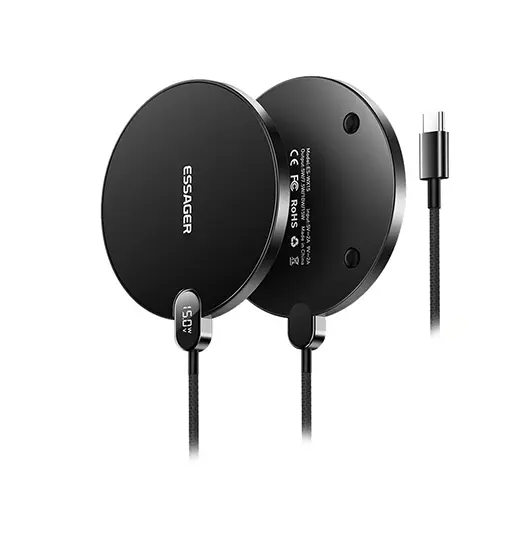 <X>Trådløs Oplader til iPhone - MagSafe Kompatibel - 15W - ESSAGER