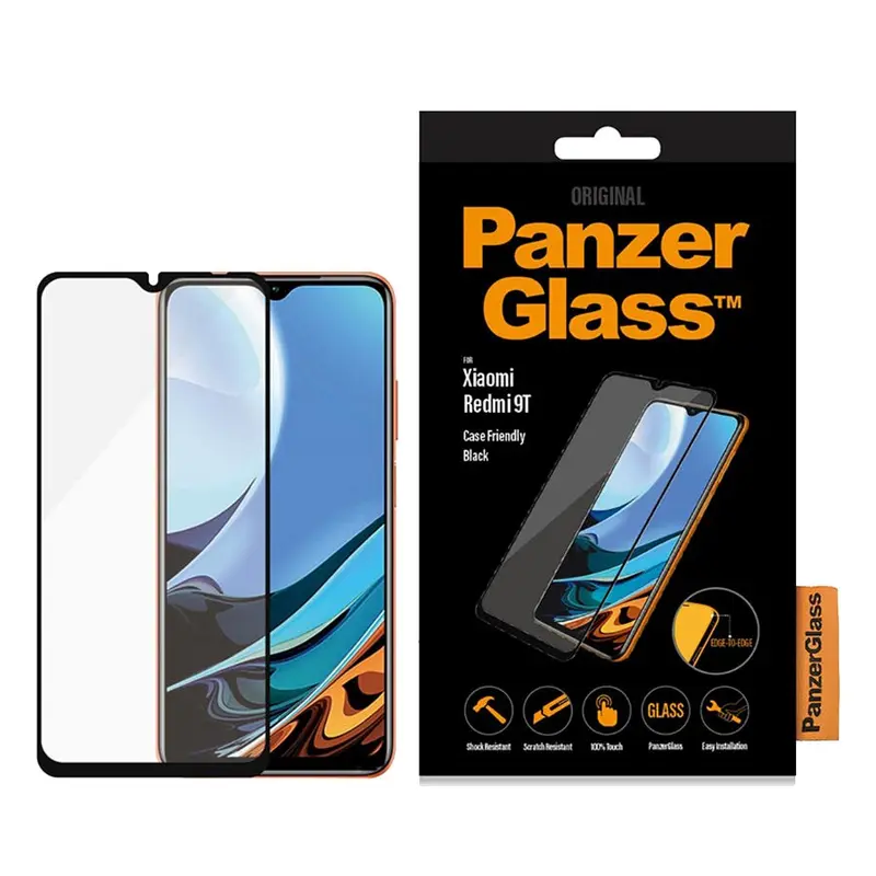 Xiaomi Redmi Note 9T (5G) PanzerGlass Skærmbeskyttelse - Case Friendly - Sort