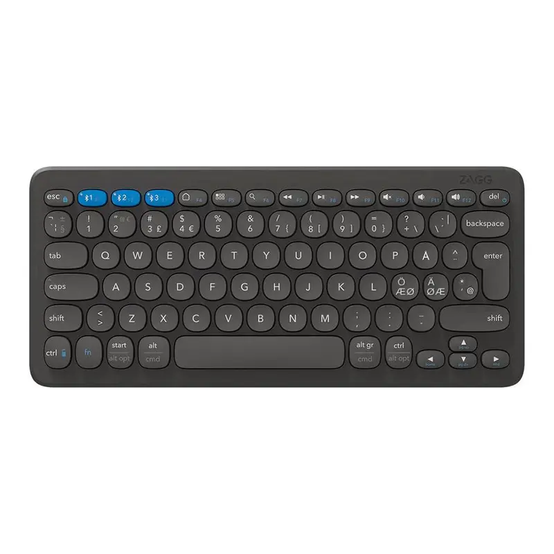 ZAGG Pro Keyboard 12 - Universal Trådløst Tastatur (Dansk) - Sort